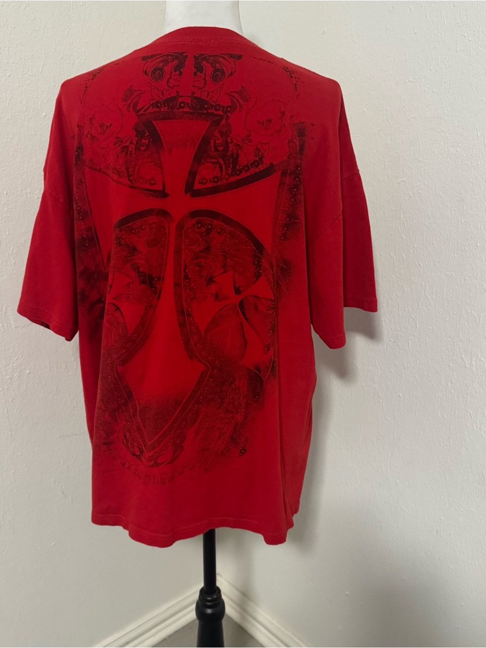 Chemistry “Hostility” Unisex XL Red Graphic Skulls Aesthetic Short Sleeve Tee - Picture 4 of 7